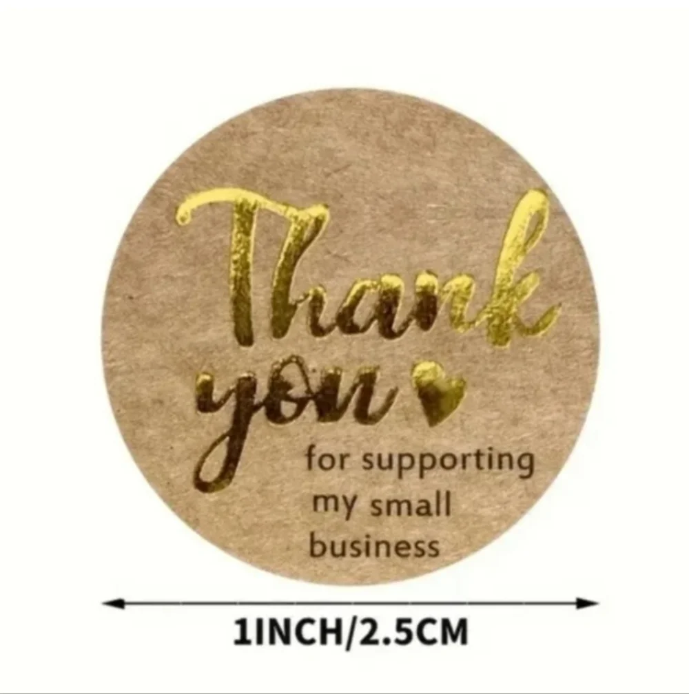 500 Pieces Roll Thank You Sealing Sticker